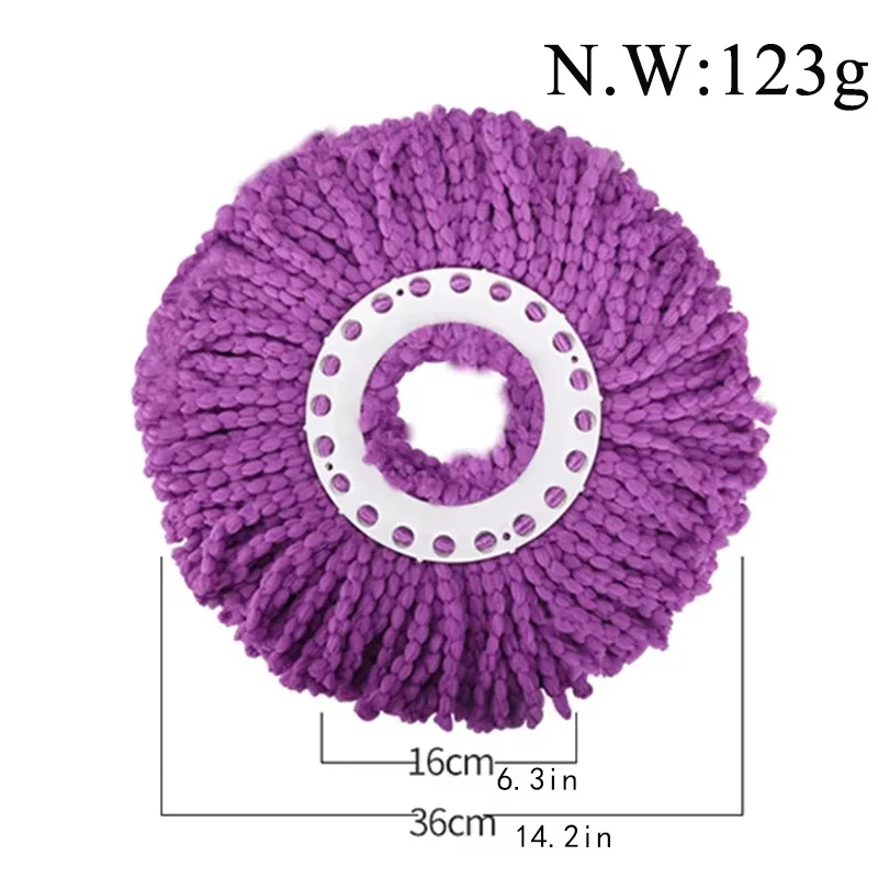 Universal 360 °Rotating Mop Head Microfibers Round 16mm Mopping Head Microfiber Spin Mop Rags Cloth Replacement Clean Tool Parts