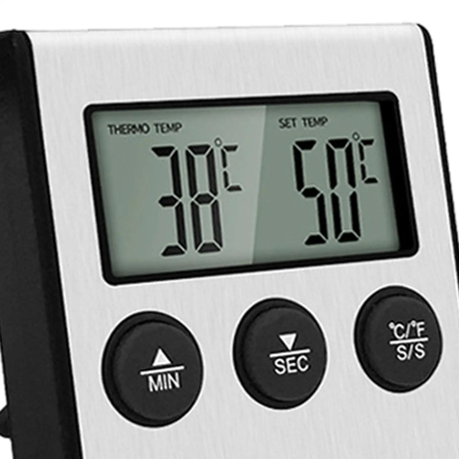 Digital Meat Thermometer Electronic Kitchen Food Thermometer for BBQ Oven Grill Smoker with Timer Alarm