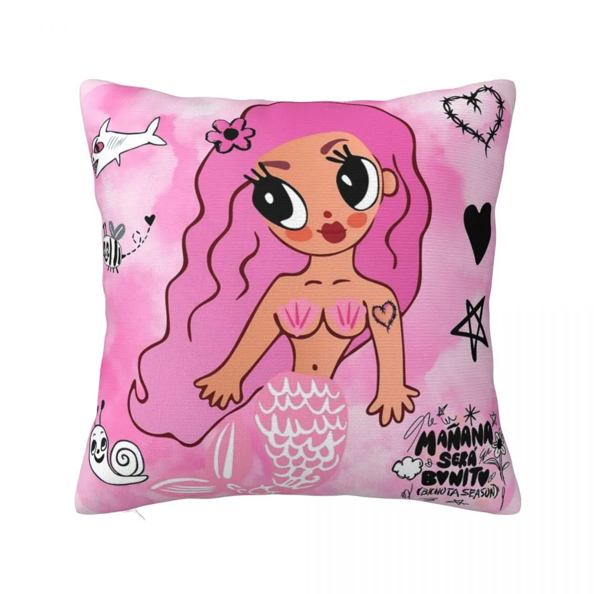 Decorative Pillow Cover Karol G Bichota Heart Accessories Car Throw Pillow Case Cover Drop Shipping Multiple Sizes