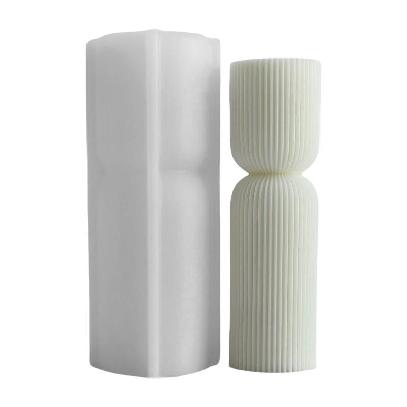 652B Creative Silicone Mold Home Decoration Gypsum Mould Striped Pillar Aromatherapys Mold Jewelry Making Supplies