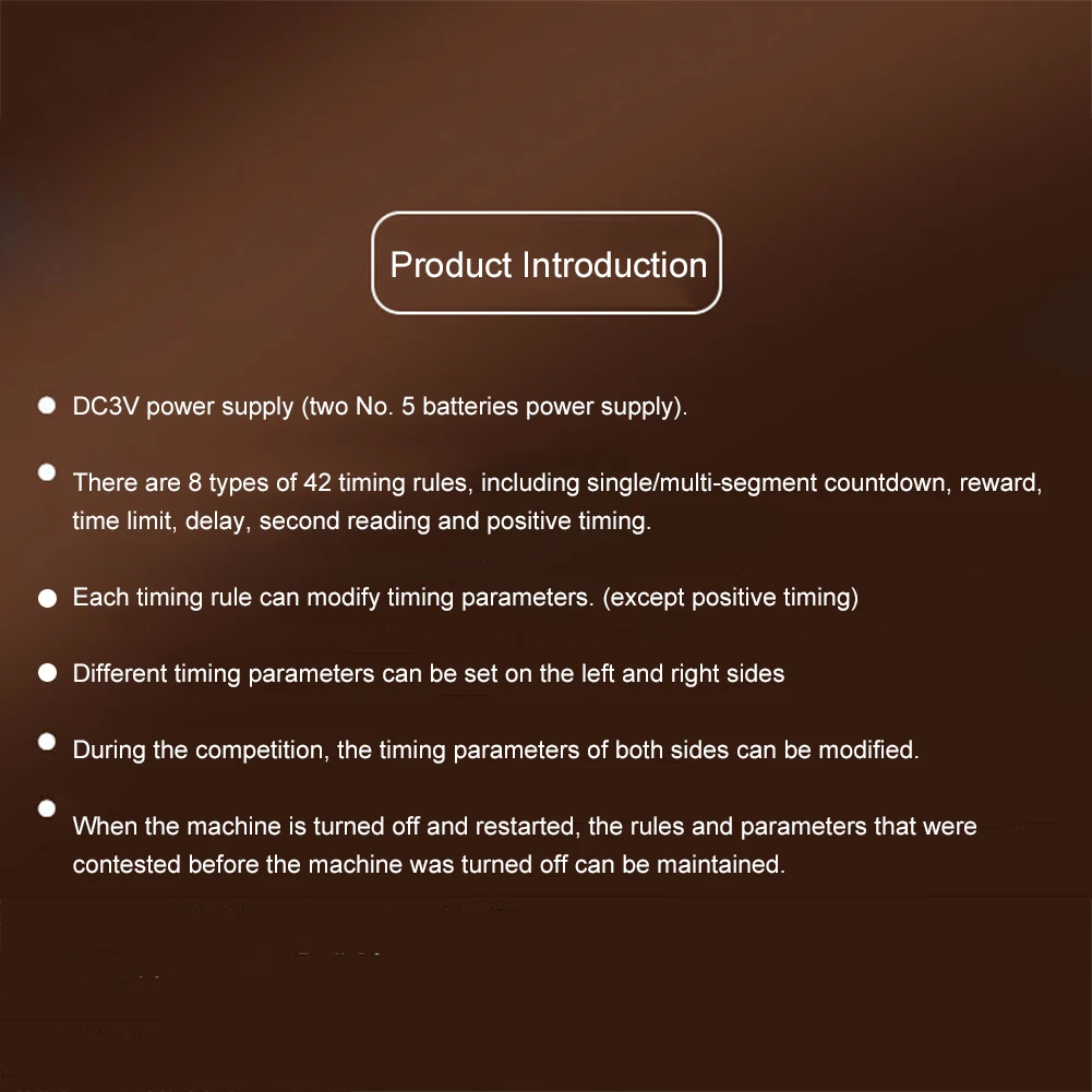 

Часы для настольных игр, профессиональные настольные часы с секундомером, пластиковые многофункциональные и легкие часы с батарейным питанием для семейного личного использования