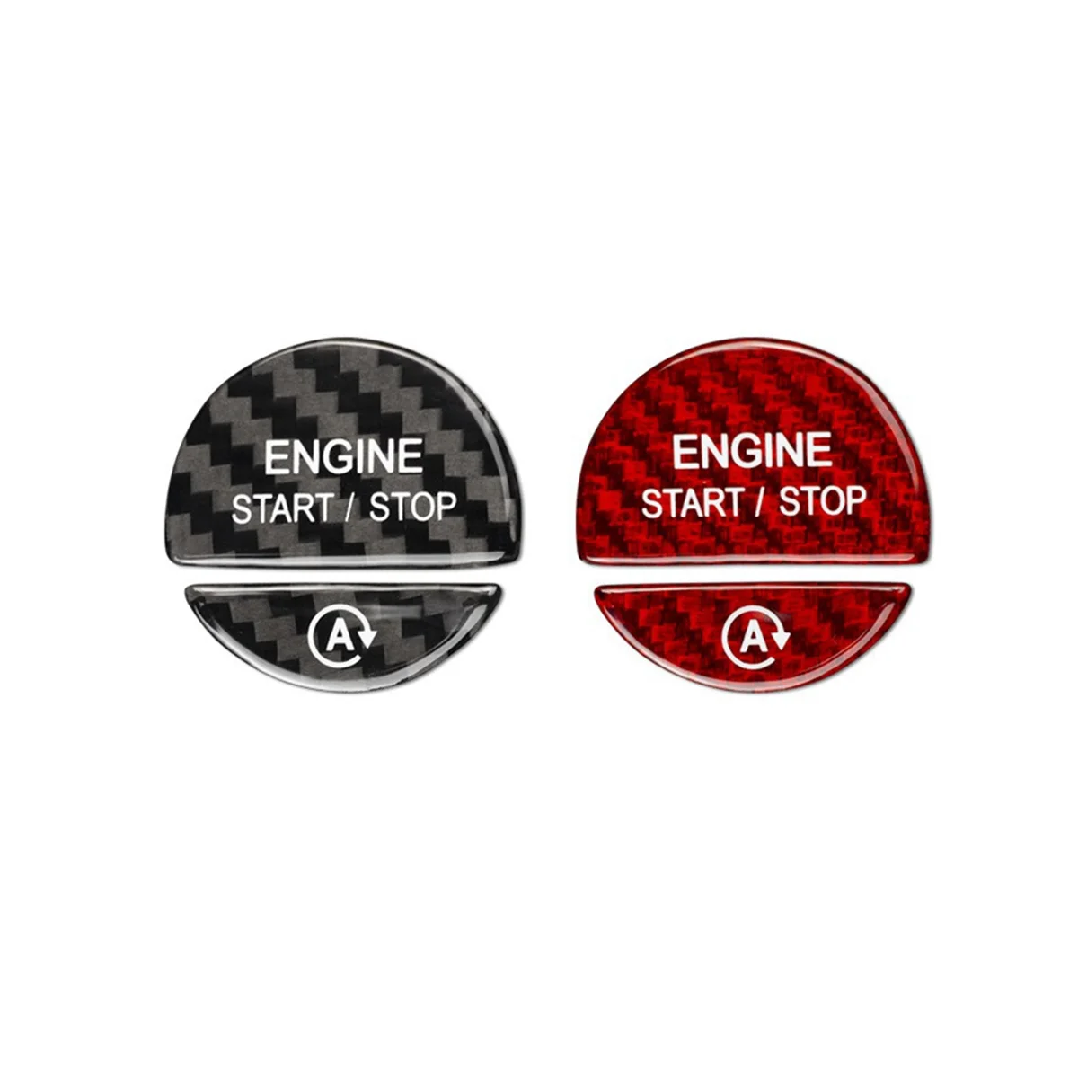 Car Accessories Engine Start Stop Button Cover Trim Sticker for Mercedes Benz C S Class W206 W223 2021 2022+(Black)