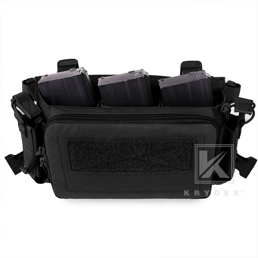 KRYDEX التكتيكية مطاطا 5.56 الثلاثي مزدوج ماج إدراج 7.62 مجلة الحقيبة ل D3CR الصدر تلاعب لوحة الناقل سترة Placard الكنغر