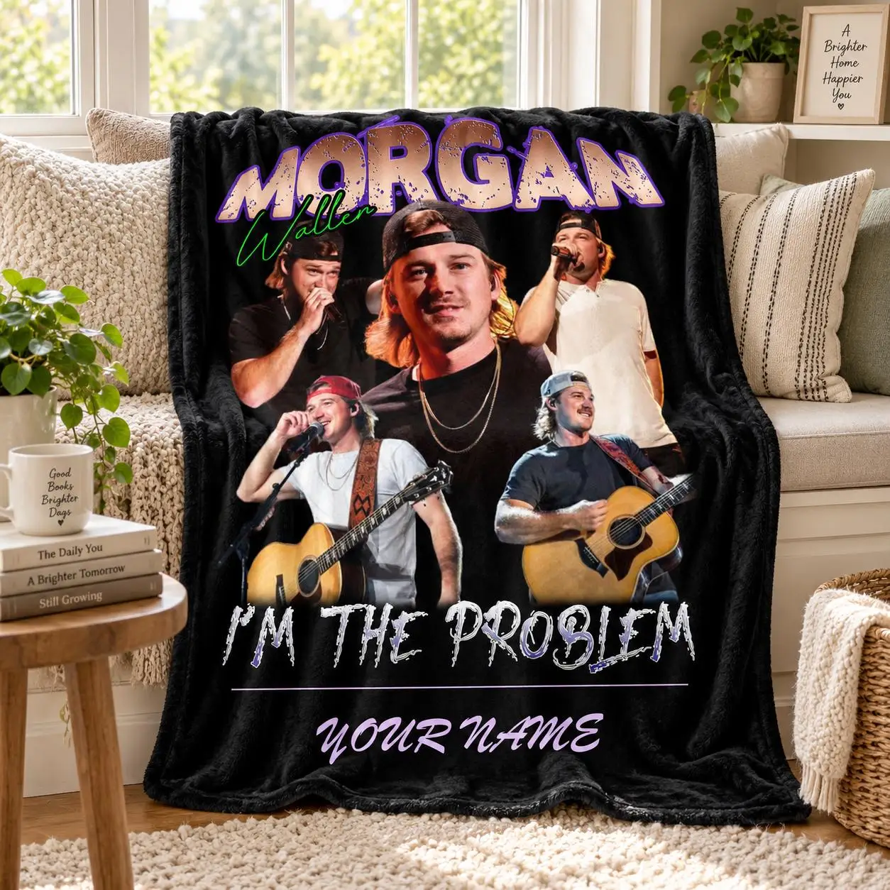 M-Morgan W-Wallen Blanket Throw Blankets and Throws Bedspread on the Bed Linens Home Sofa School Knee Halloween Anime Character