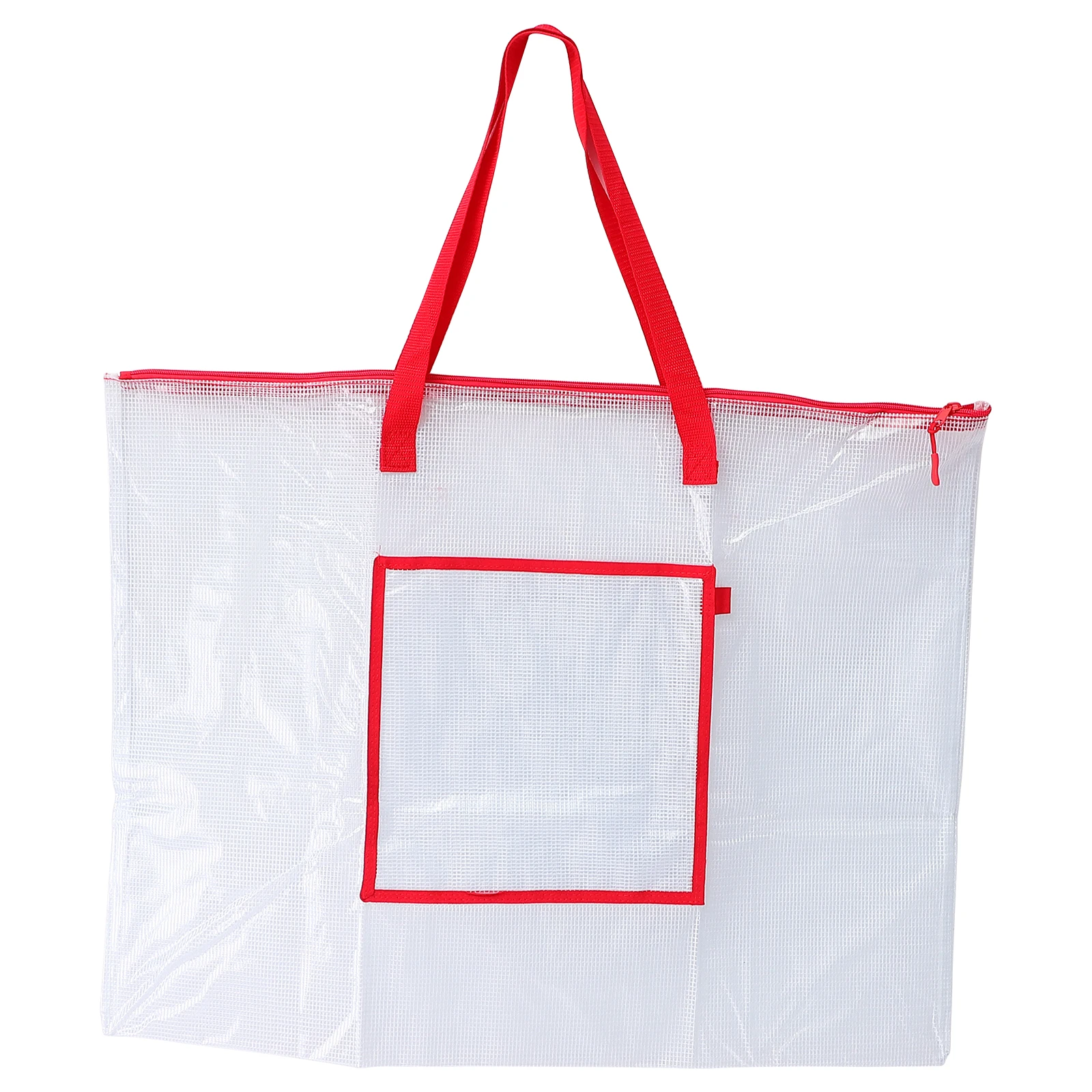 

Clear PVC Portfolio Bag Large Poster Storage Zipper Carrying Straps Waterproof Dustproof Suitable Painters Teachers