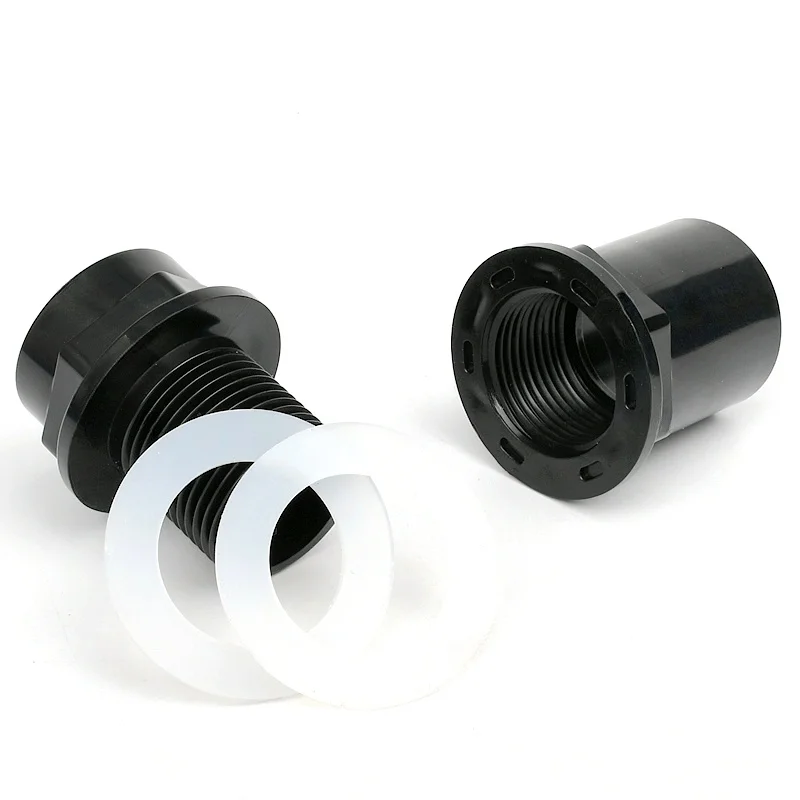 1~3PCS Black PVC Pipe Thicken Connectors Aquarium Overflow Joints Garden Drain Pipe Adapter Fish Tank Inlet Outlet Drain Fitting