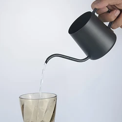 1pc 304 Stainless Steel Milk Cup, Hand-brewed Coffee Pot, Hanging Ear Pot,Coffee Tools,Coffee Accessories 350/600ml