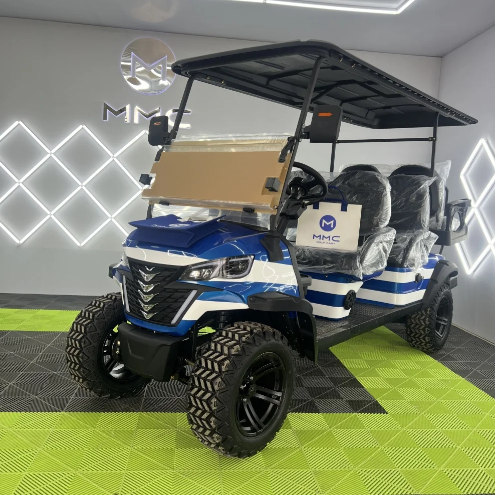 عربات الغولف الشمسية مع شهادة CE بطارية ليثيوم جديد خمر/الكلاسيكية 2/4/6 مقاعد عربات الغولف أربع عجلات عربة الغولف الكهربائية #2