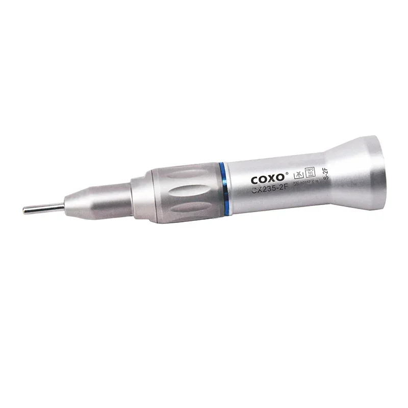 COXO CX235-2F External Straight Nozzle Air Turbine Handpiece - External 1:1 Direct Drive for Dental Tooth Cleaning and Whitening