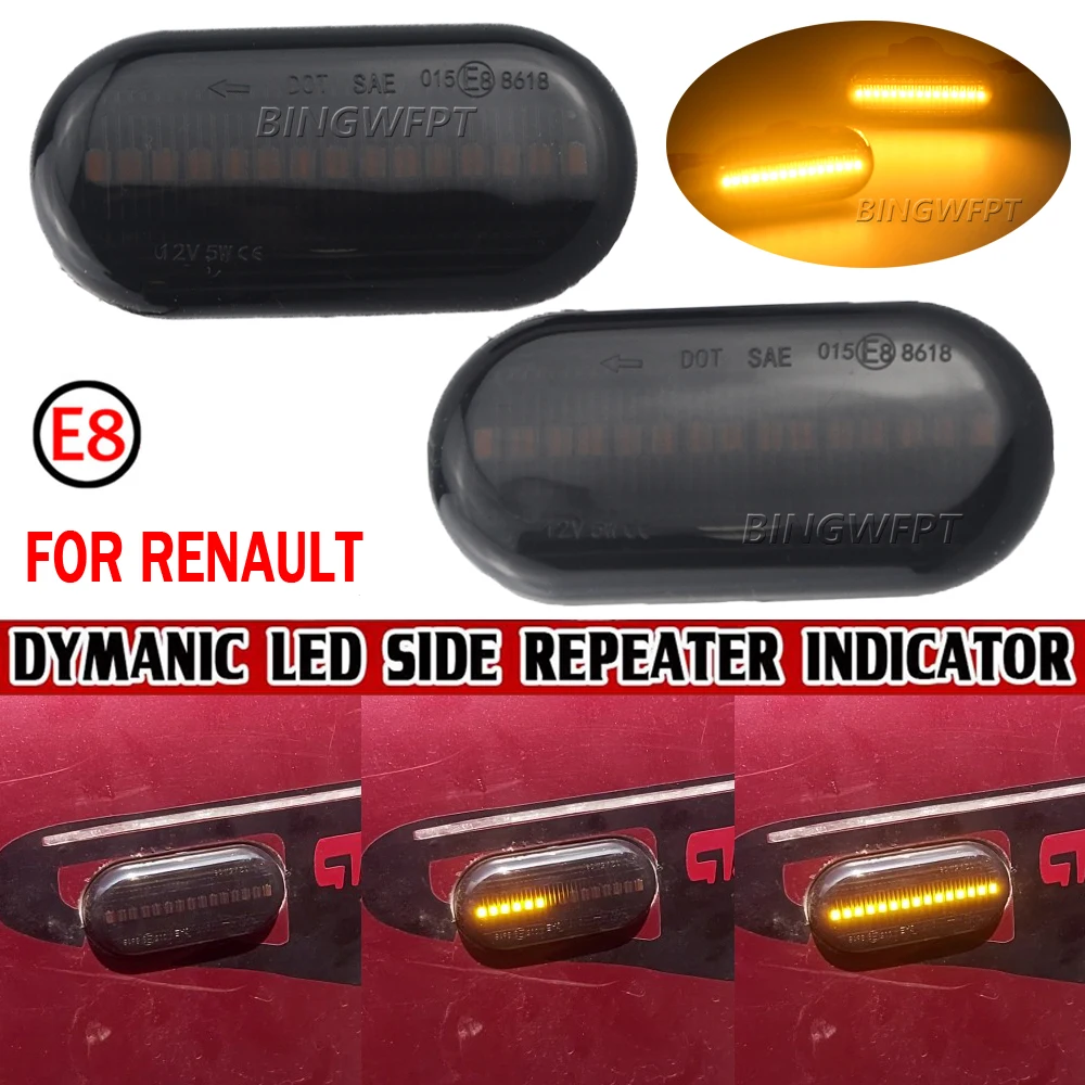 Led Dynamic Turn Signal Side Marker Light For Renault Clio Trafic Kangoo Twigo Dacia For Nissan Interstar Primastar Opel MOVANO