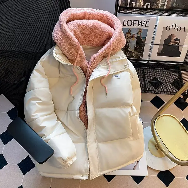 

Parkas Womens Girls Short Winter Panelled Adjustable High-Street Overcoat Buttoned Softshell Downcotton-Padded Shiny Multicolor