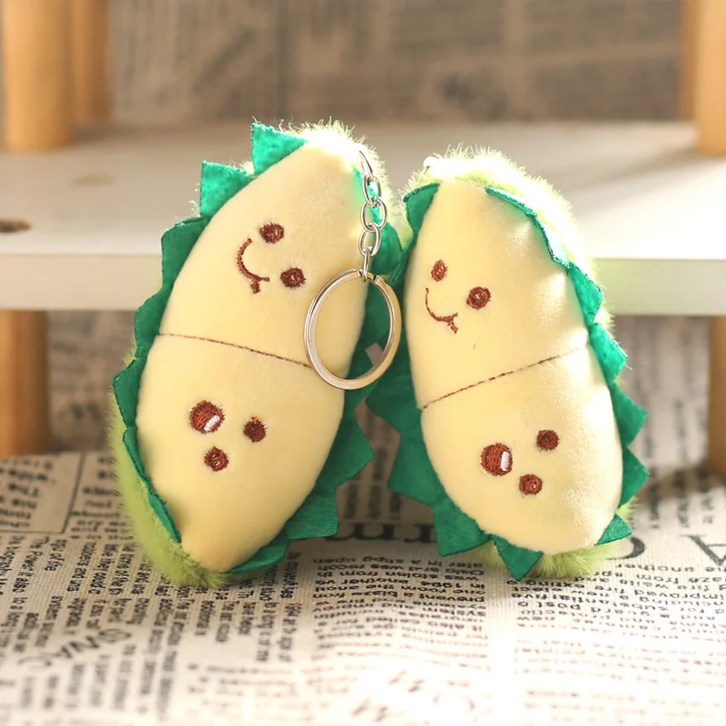 10 センチメートルドリアンぬいぐるみかわいいぬいぐるみフルーツソフトスパイク付き面白いいたずらギフト子供の友人フルーツ愛好家ドリアンキーホルダー
