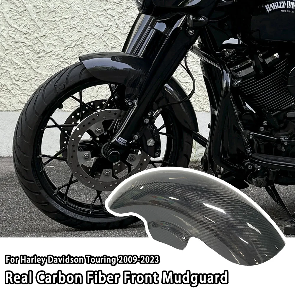 

Real Carbon Fiber Front Mudguard For Harley Davidson Touring Models 2009-2023 Motorcycle Accessories Carbon Front Fender