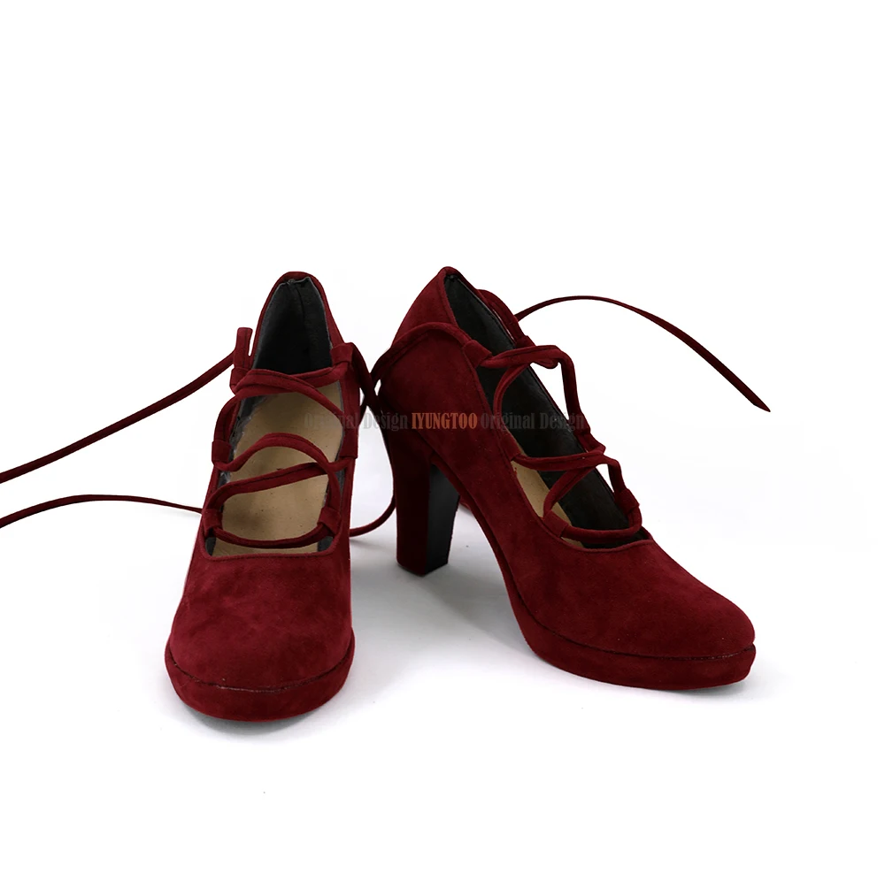 Queenie Goldstein Shoes Cosplay Fantastic Beasts The Crimes of Grindelwald Cosplay Boots High Heel Red Shoes Custom Made