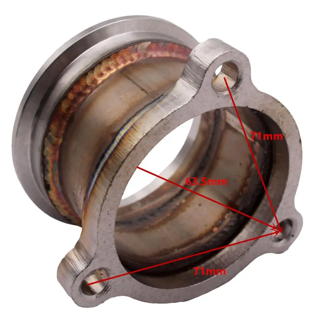

Turbo V-band Downpipe Adapter 3 Inch Steel Discharge Flange Universal Exhaust Part for T3 Series Turbo