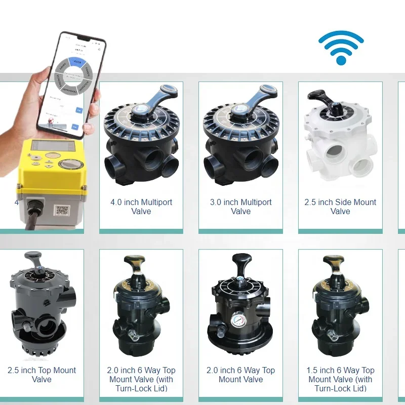 Sistema de filtro de piscina con control WiFi completamente automático Filtro de arena de retrolavado automático