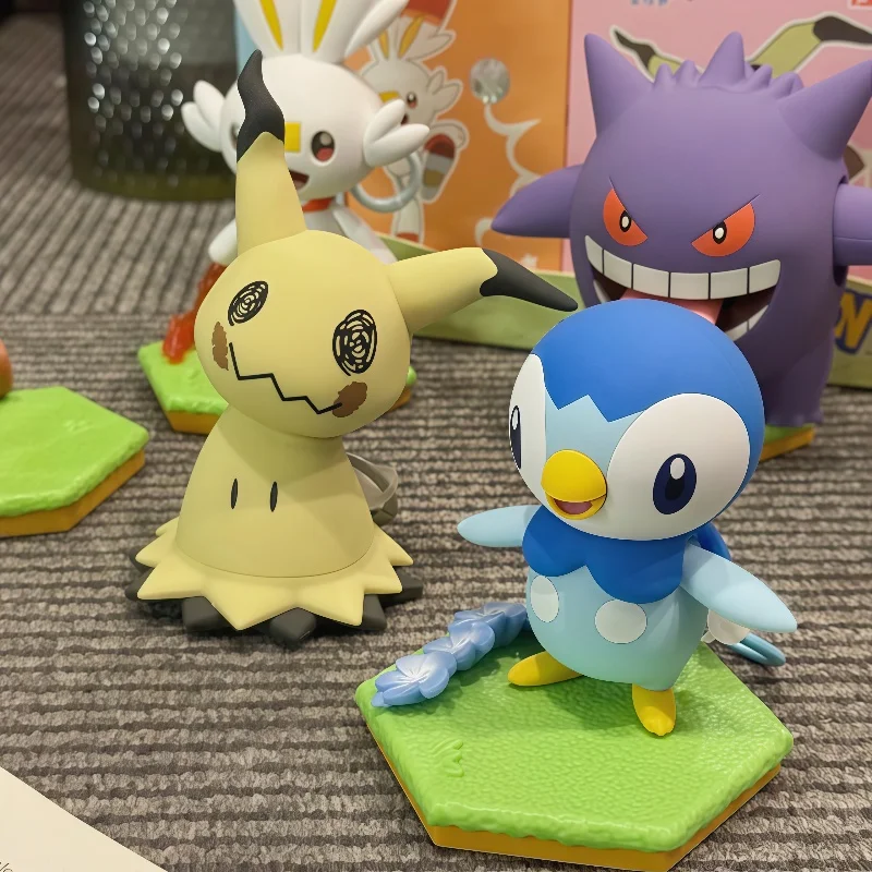 Authentic Pok é Mon Pikachu Genggui Clockwork Series Blind Box Action Doll Desktop Ornament Popular Toy Children'S Birthday Gift