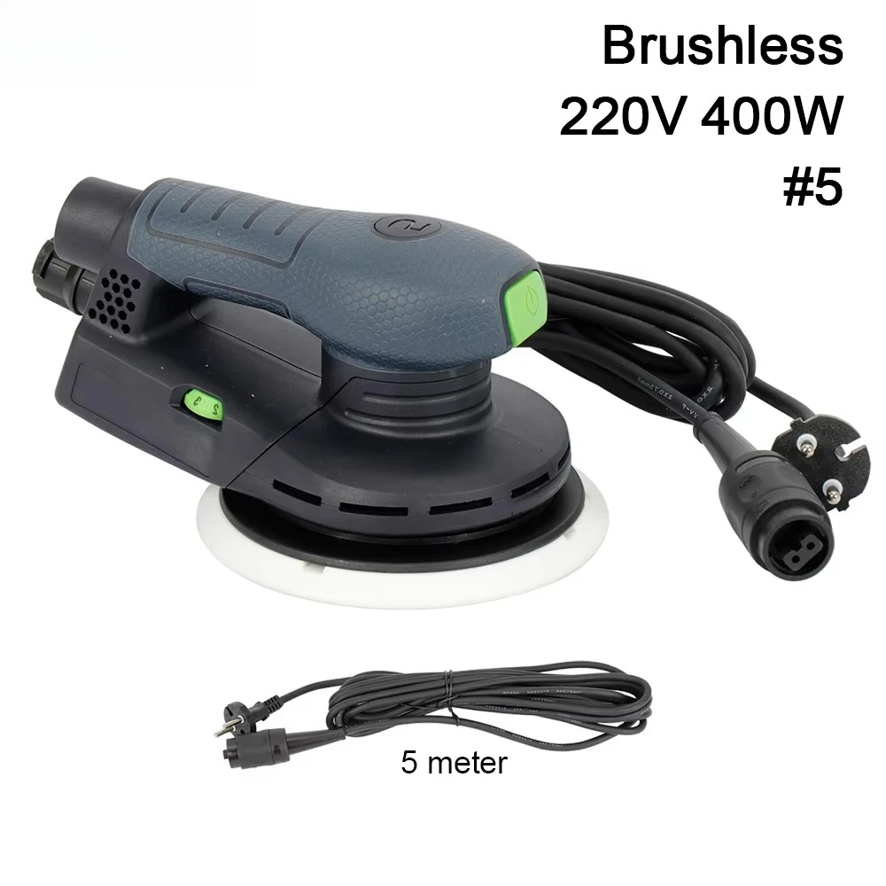 Brushless sander 220v 6 inch 150mm eccentric random electric track sander for body repair, wood sanding and polishing