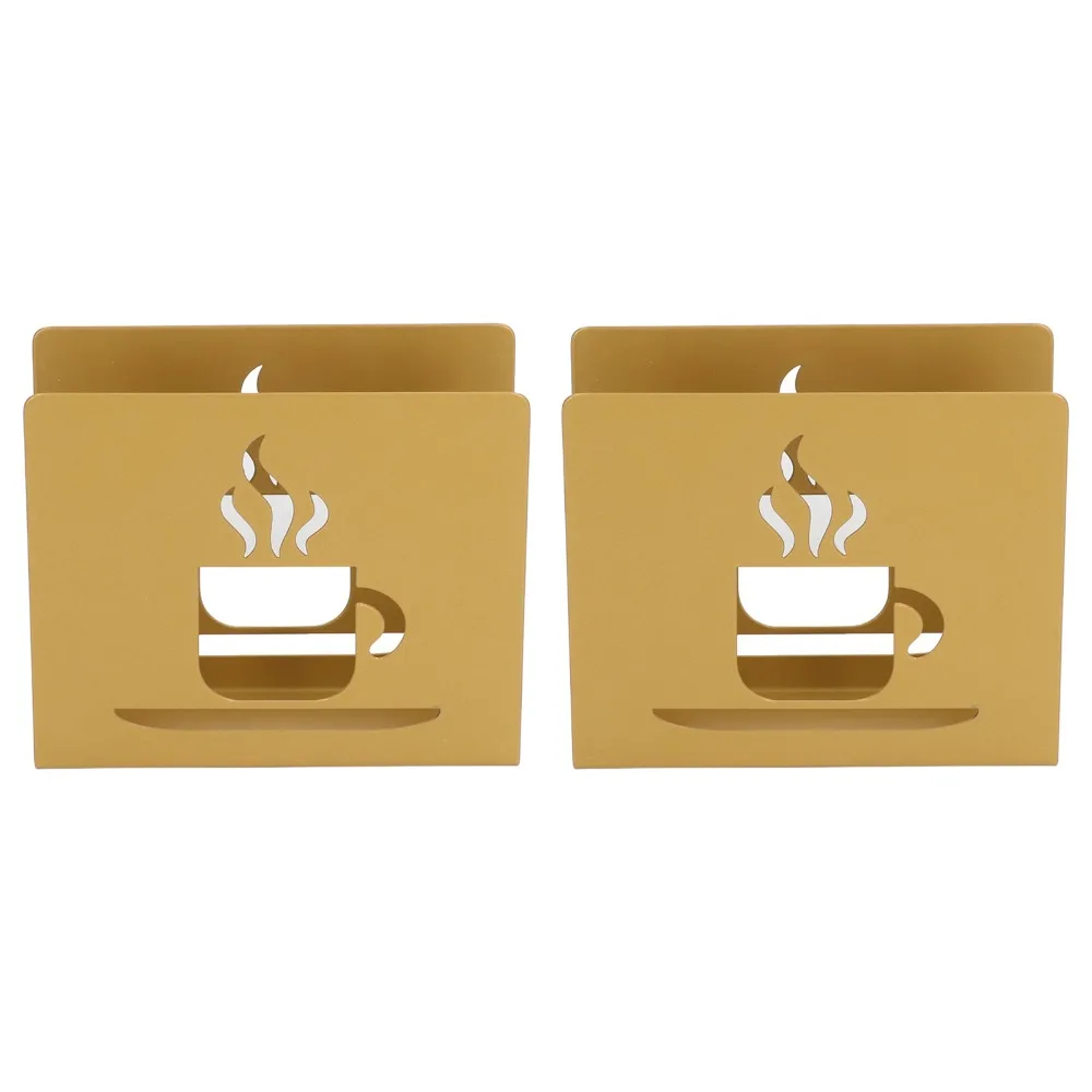 2PCS Stainless Steel Napkin Holder Freestanding Design 2 Pack Set Table Napkin Holder Tabletop Dispenser Gold Finish