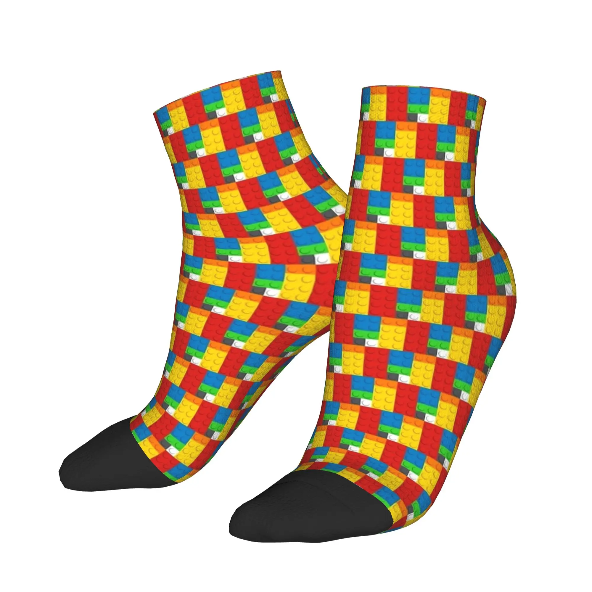 Women Men Casual Socks Watercolor Building Blocks Pattern Anti Skid High Quality Sock Summer  Funny Pattern Climbing Socks