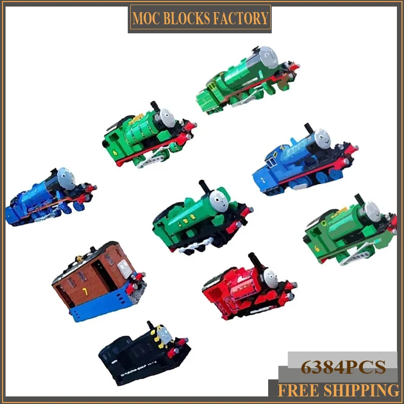 

Popular Anime City Car Model MOC Building Bricks Steam Locomotive Modular Technology Gifts Holiday Assemble Children Toys Suit