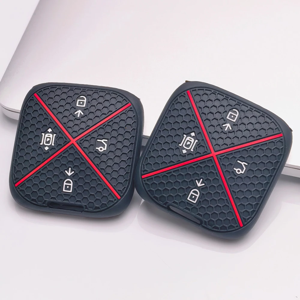 Key Fob Cover for Zeekr 001 Zeekr 009 Zeekr X Zeekr Anti-Scratch Shockproof Soft Grip Button Friendly Easy Install Car Accessory