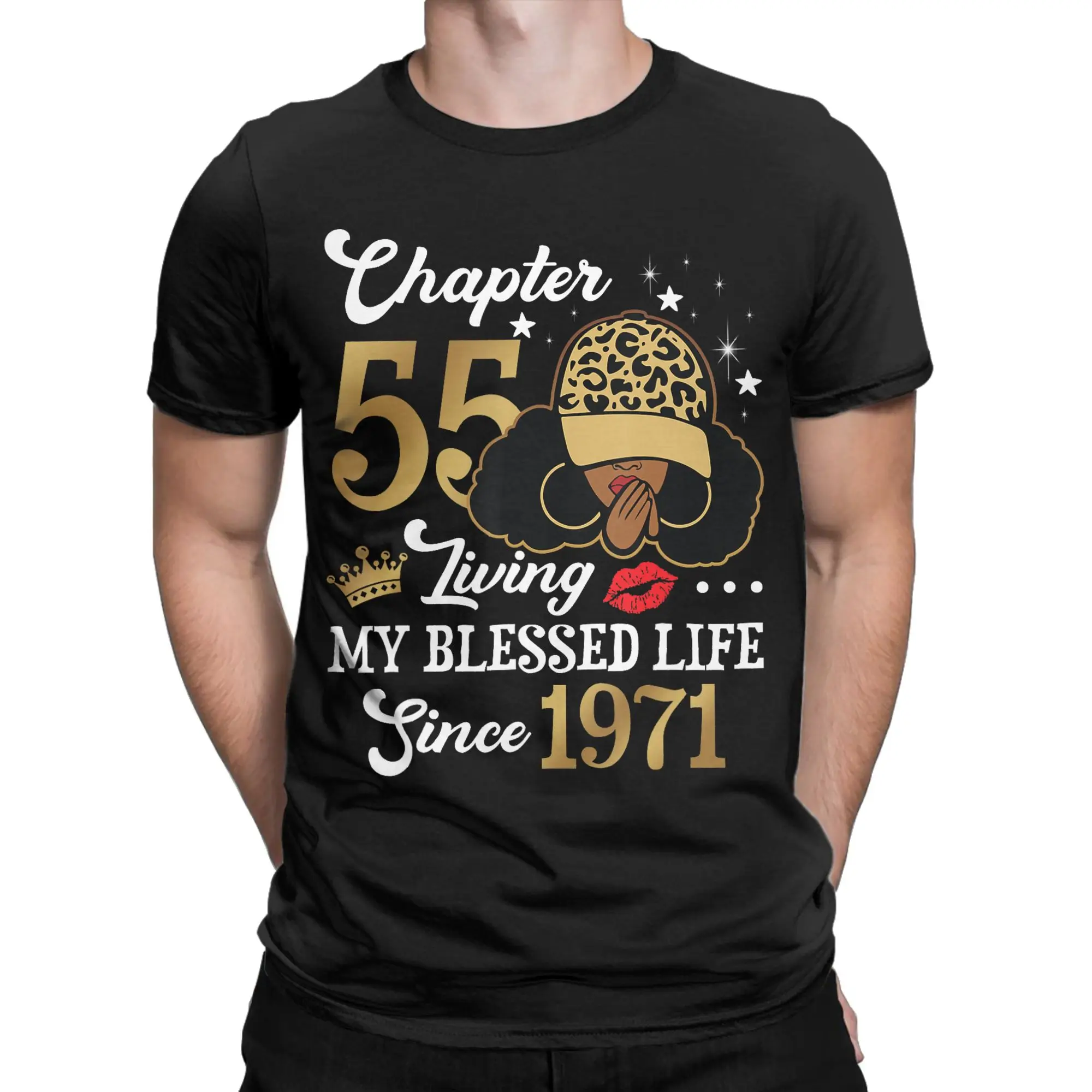 Chapter 55 Since 1971 T Shirts Men Women Pure Cotton Vintage T-Shirts Crew Neck 55th Birthday Tee Shirt Short Sleeve Clothing