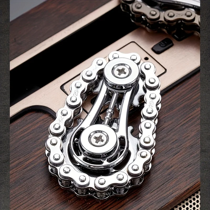 Nouvelles pignons volant d'inertie bout des doigts Gyro Fidget Spinner libération du Stress anxiété chaînes de vélo en métal EDC Spinner Fidget jouets pour adulte