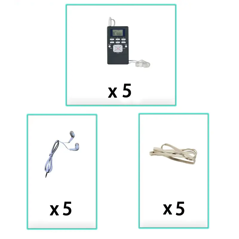 YARMEE Wireless FM Tour Guide System Portable Audio Whisper Transmitter Receivers For Travelling Church Museum Umrah Hajj