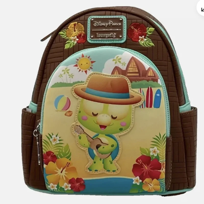 

New Disney Park Loungefly Mini Backpack Olu Mel Turtle Duffy Collectible Toys Animation Derivatives Peripheral Products