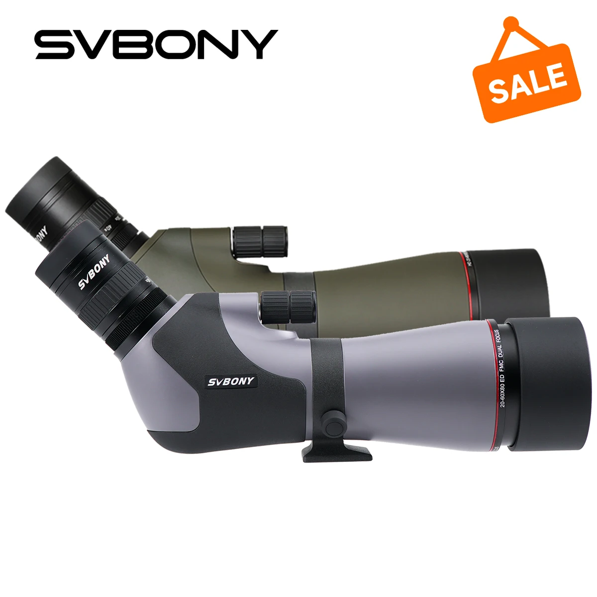

Svbony 20-60x80 SV46/SV46P Spotting Scope FMC K9 Porro Prism Dual-speed Focusing Telescope Suit for Birdwatching Camping