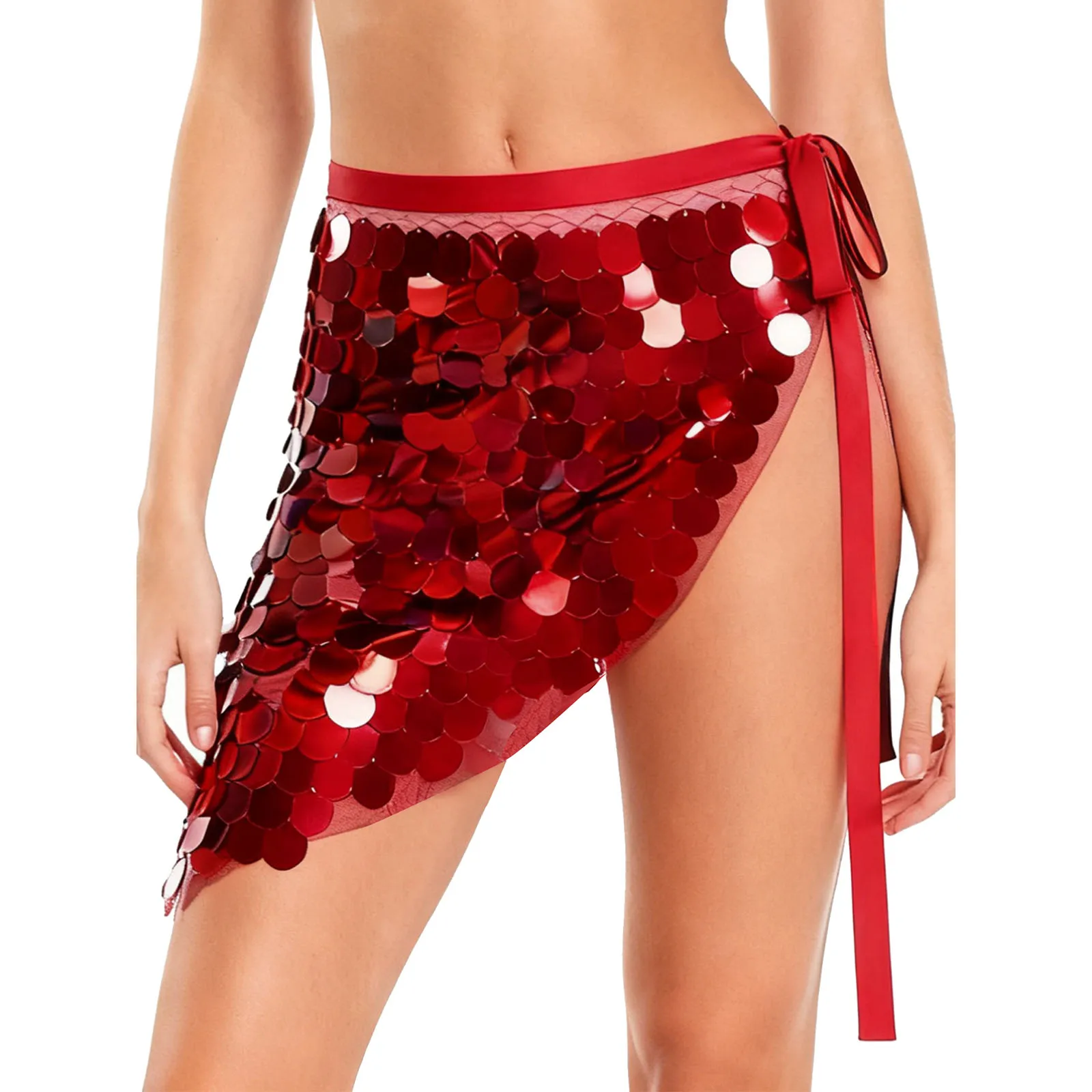 المرأة الترتر تنورة الورك التفاف ملابس رقص البطن التنانير اللامعة اللاتينية تشاتشا الرقص الزي التانغو مرحلة الأداء Dancewear