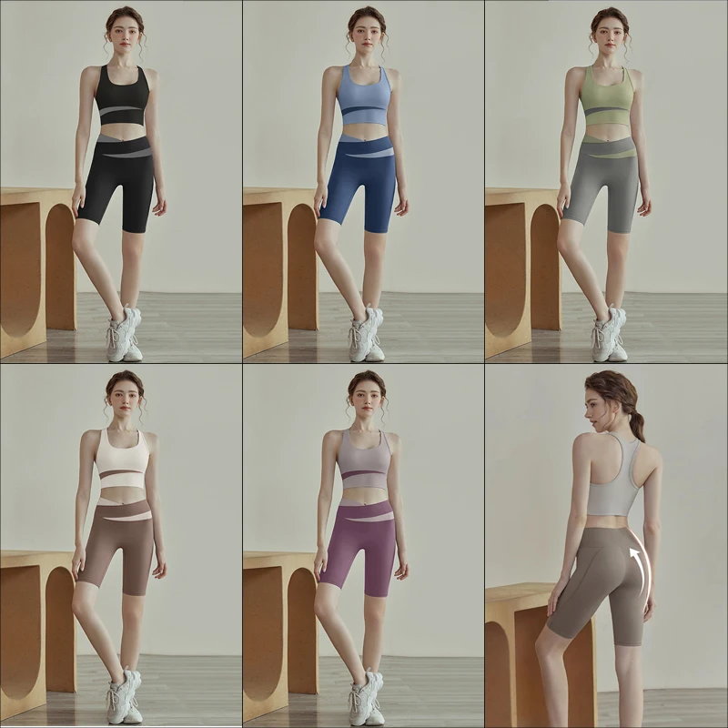 

Sports Bra Fitness Suit Women Summer Comfortable Breathable Gym Two-piece Quick-drying Running Yoga Suit