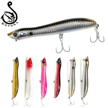 MOTONA 탑워터 포퍼 낚시 루어 Patchinco 125mm 20g 표면 플로팅 미끼 베이스 파이크 Moca용 롱 캐스트 워블러 스틱베이트