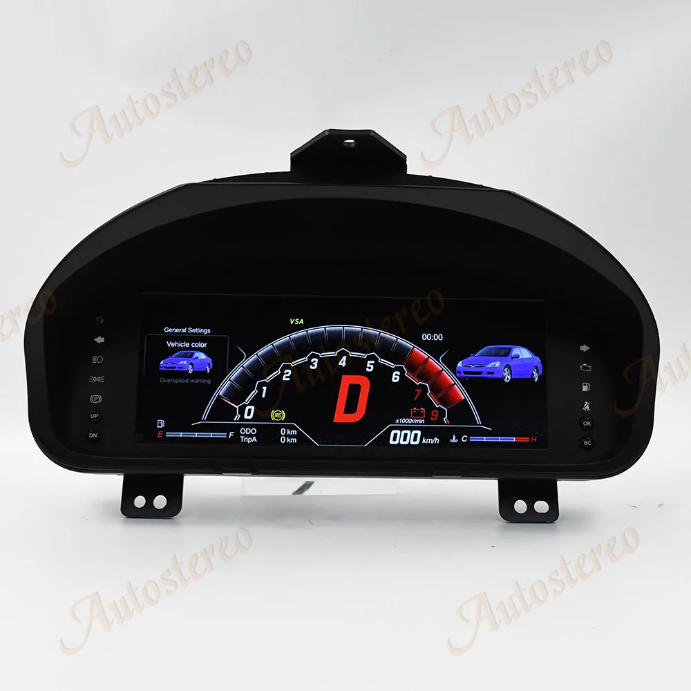 

12.3'' Car Digital Cluster For Honda Accord 2003 2007 LCD Dashboard Auto Speedometer Virtual Cockpit New Upgrade