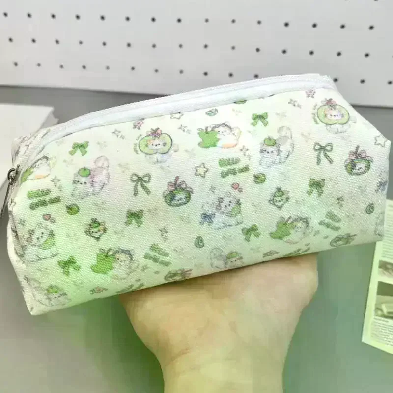 1PC Student Simplicity Korean Pencil Pouch Large Capacity Stationery Storage Bag Small Makeup Bag Travel Organizer Cosmetic Bag