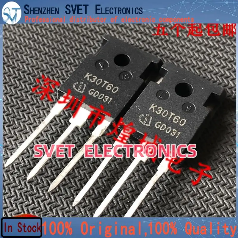 10PCS-50PCS  K30T60 IKW30N60T  TO-247  600V 30A  Original In Stock Fast shipping