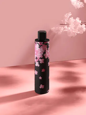 전자동 태양 우산, 자외선 차단, 자외선 차단, 경량 소형 검정색 우산, 휴대용 광고 우산 로그