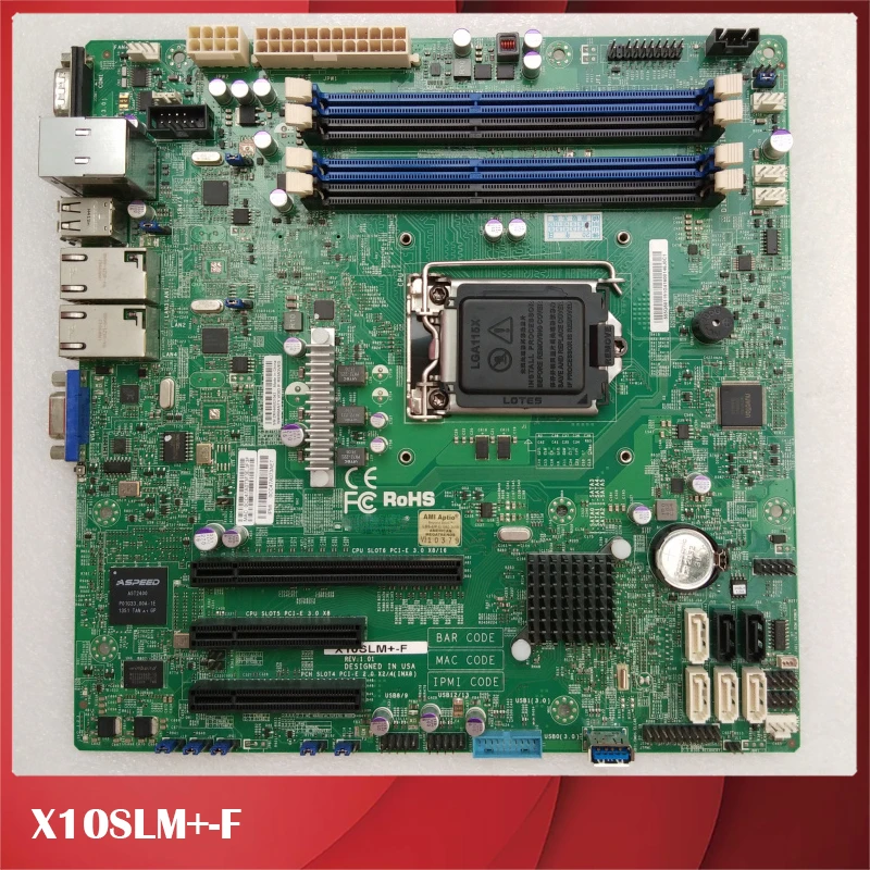 

Оригинальная серверная материнская плата для Supermicro X10SLM+-F 1150, хорошее качество