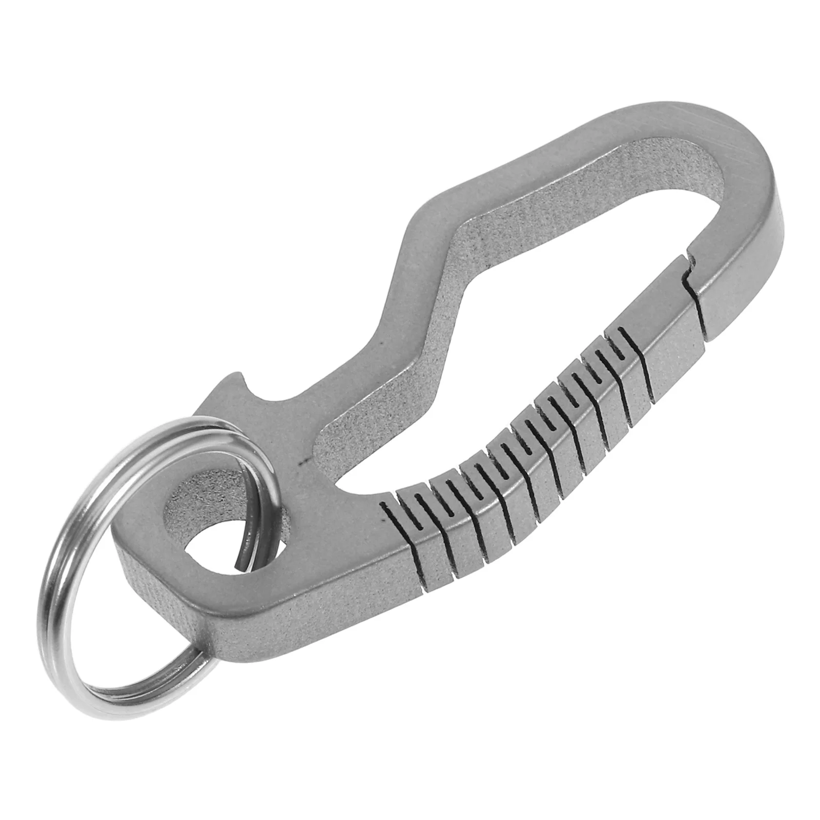 

1pc Outdoor Multifunctional Carabiner Clip Titanium Alloy Lightweight Keychain For Camping Hiking Mountaineering Backpacking