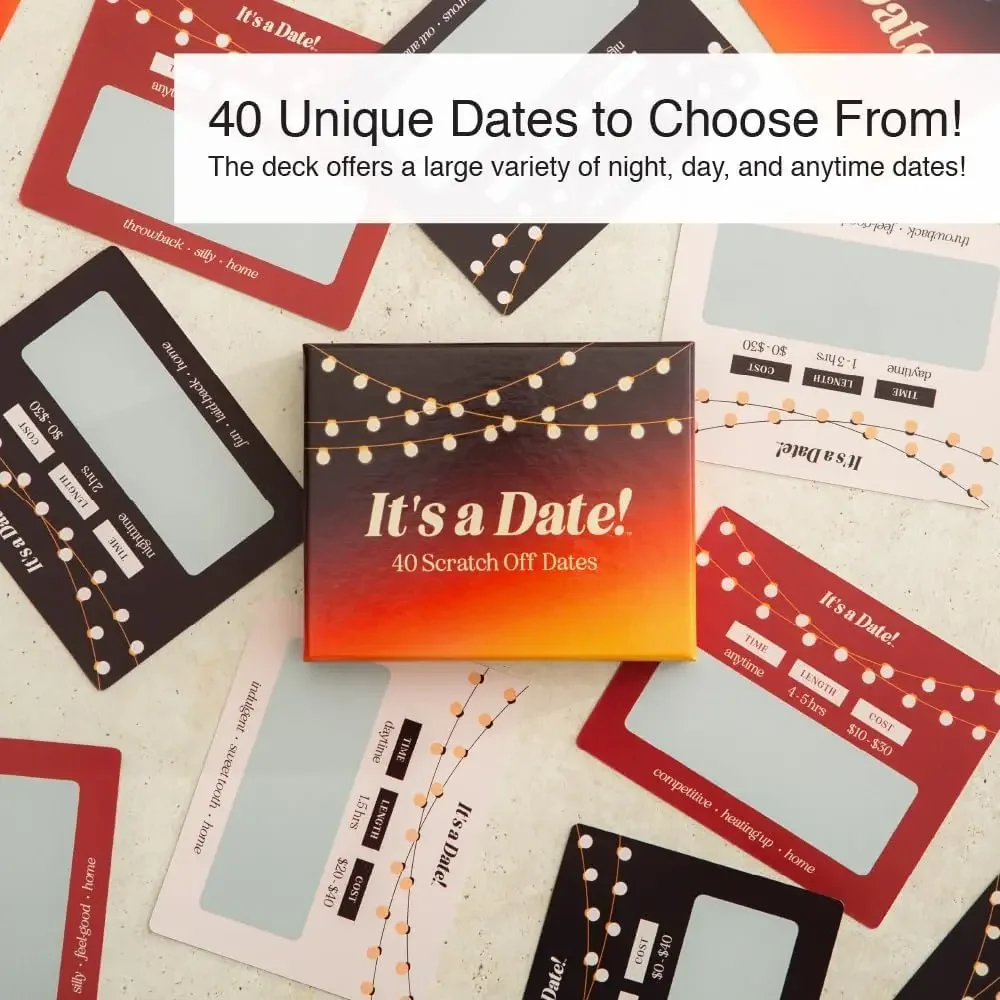 It's a Date!, 40 Fun and Romantic Scratch Off Date Ideas for Lover,Perfect for Date Night,Special Couples Gift for Anniversaries