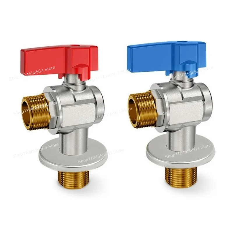 Brass High Flow Angle Valve, Water Heater Ball Core Ball Valve, Hot & Cold Water 1/2