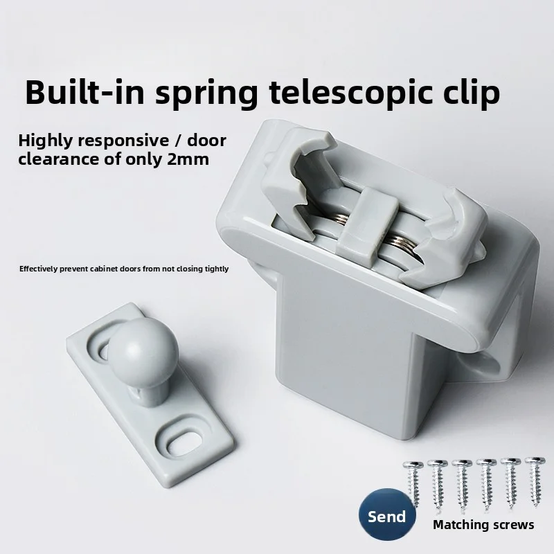 Push To Open Cabinet Catch, Non-Magnetic Touch Latches, Door Stop Rebound Self-Locking Device for Cupboard Drawer Wardrobe