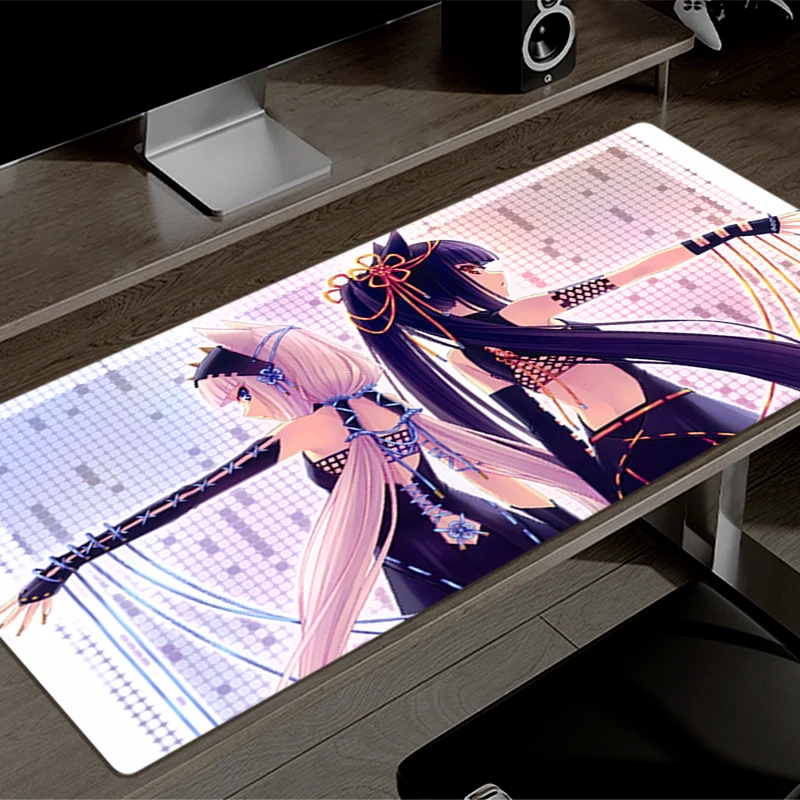 Mouse pad Nekopara large Gaming Desk Mat Computer Keyboard desk pad Mats Non-slip rubber Game PC carpet Kawaii Girl style XXL XL