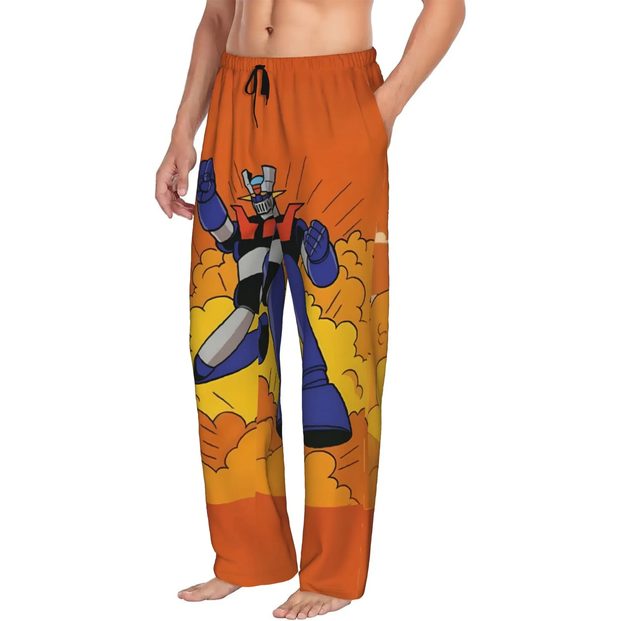 Custom M-Mazingered Z Pajama Pants Men Super Robot Sleepwear Lounge Sleep Bottoms Stretch with Pockets