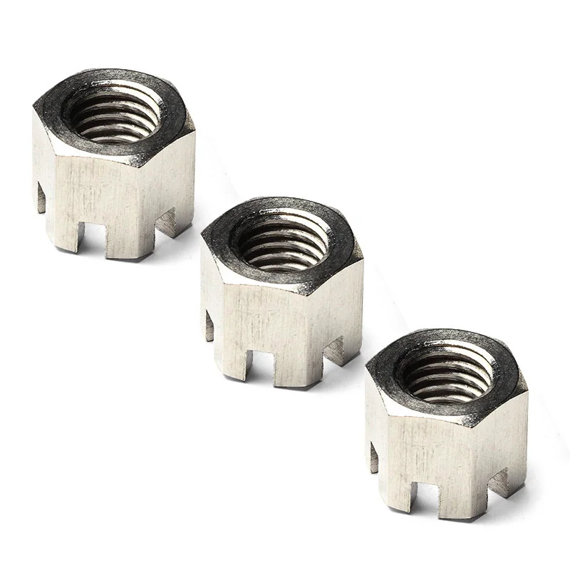 QINTIDES M6 M8 M10 M12 M14 Hexagon slotted nuts type 1 Hexagon thin slotted nuts castle nuts with metric coarse