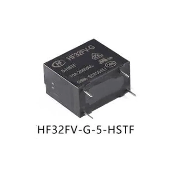 HF32FV-G-5 12 24-HSTF, relé normalmente abierto de 4 pines, 10A, DC5V, 5V, 12V, 24V, 10 unidades por lote