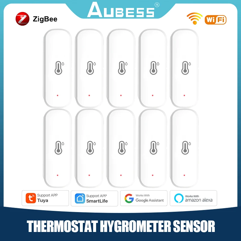 

Tuya Smart Zigbee Wifi Temperature Humidity Sensor Smart Thermometer Hygrometer Detector Support Smart Life Alexa Google Home