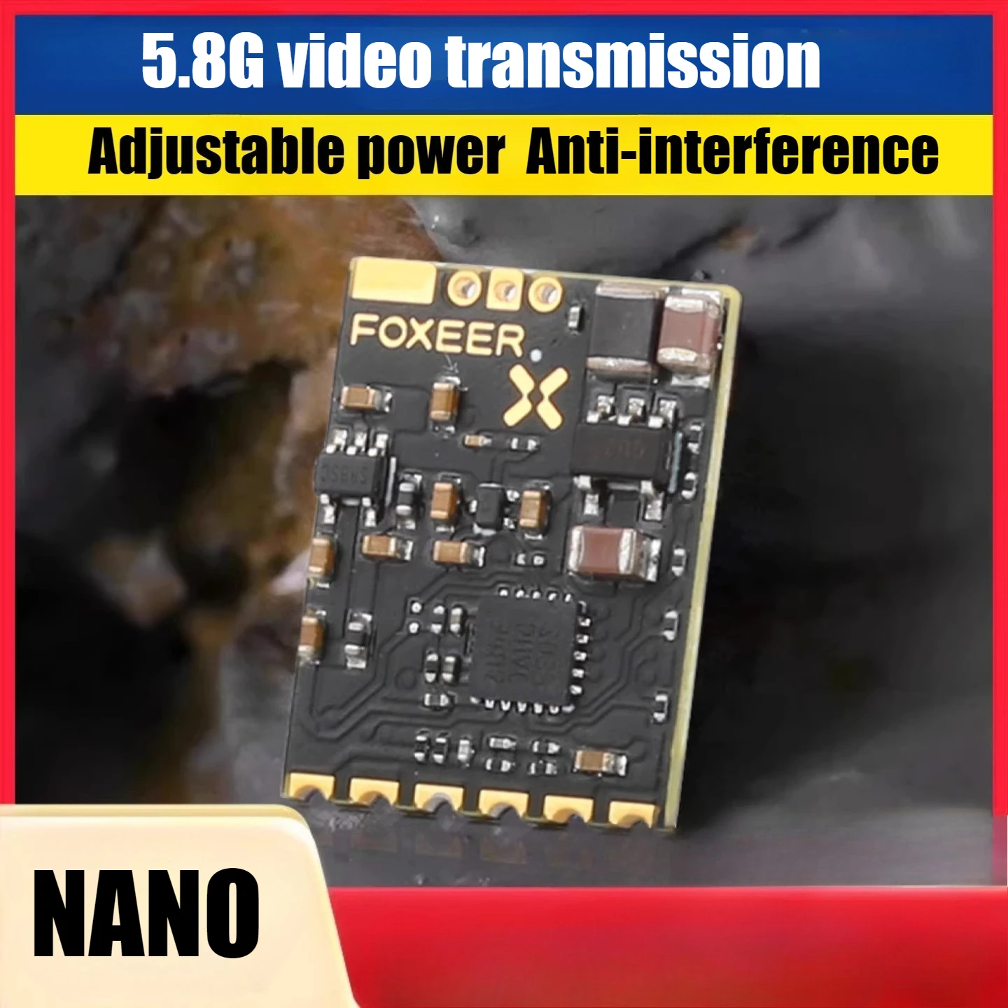 

Nano 5,8G Передача изображения 350 МВт Модель с защитой от помех Самолет FPV Регулируемая мощность 72CH1g VTX Кроссоверная машина Accs Запчасти