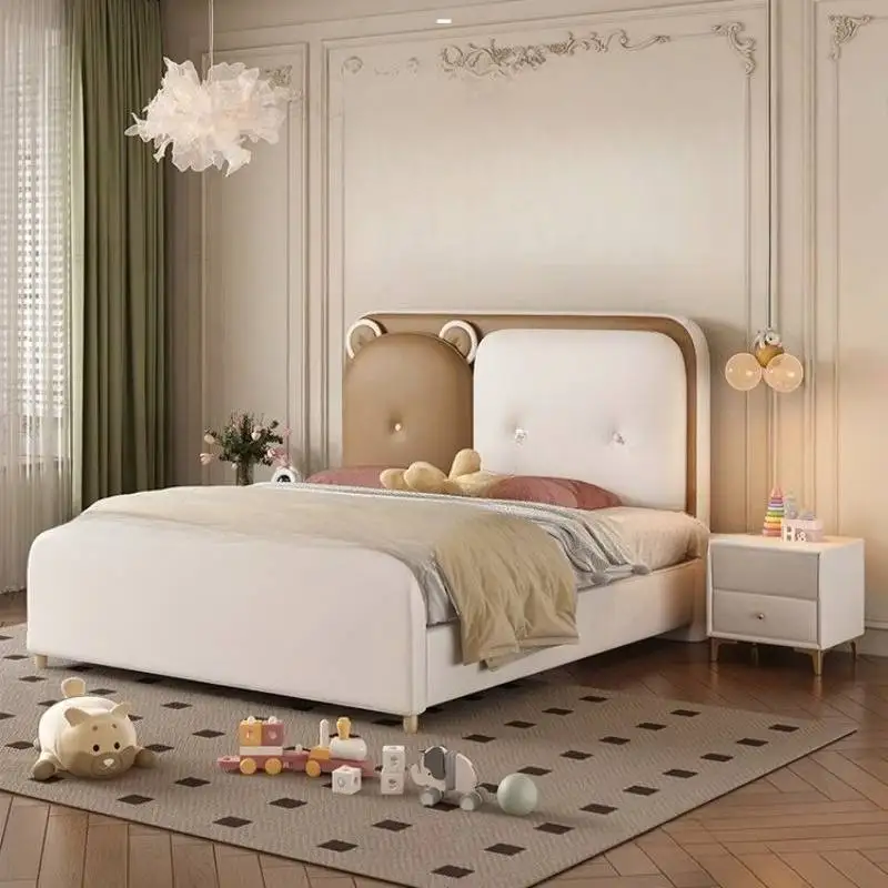 سرير أطفال فاخر أبيض ديكور آمن وبسيط وحديث سرير أطفال خشبي تصميم فردي مخصص Lettino Per Bambini أثاث منزلي